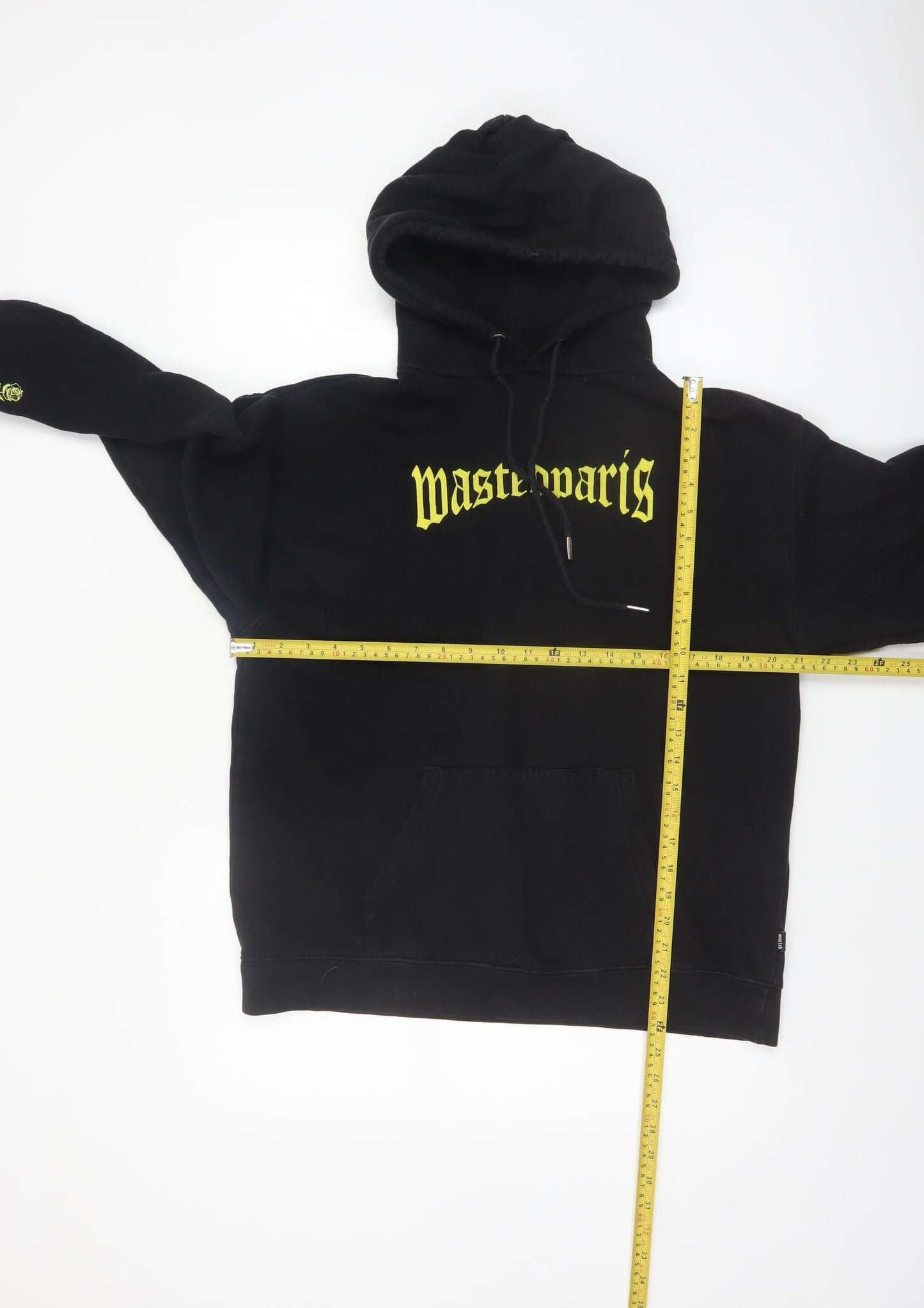 Wasted Paris Men's Black Pullover Hoodie S Streetwear Graphic Cotton