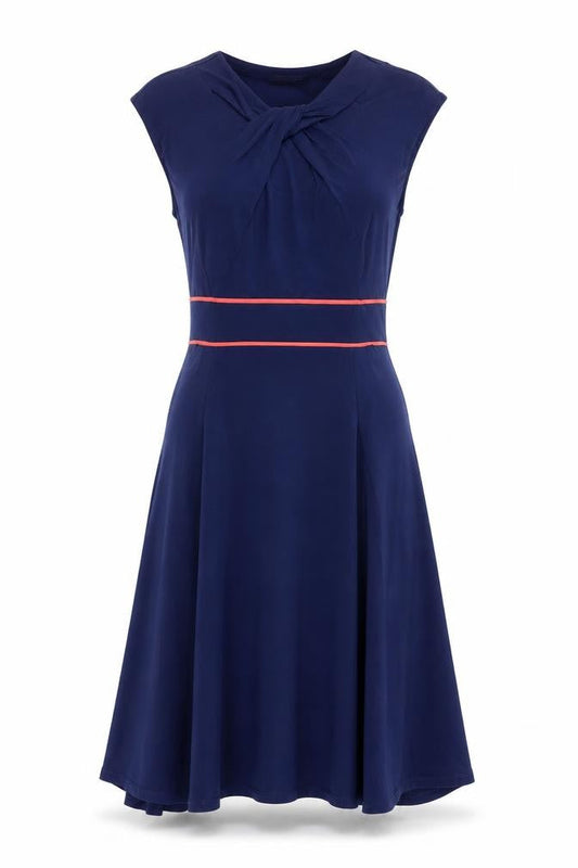 Doll & Frog Women's Blue Fit & Flare Sleeveless Dress Size 10