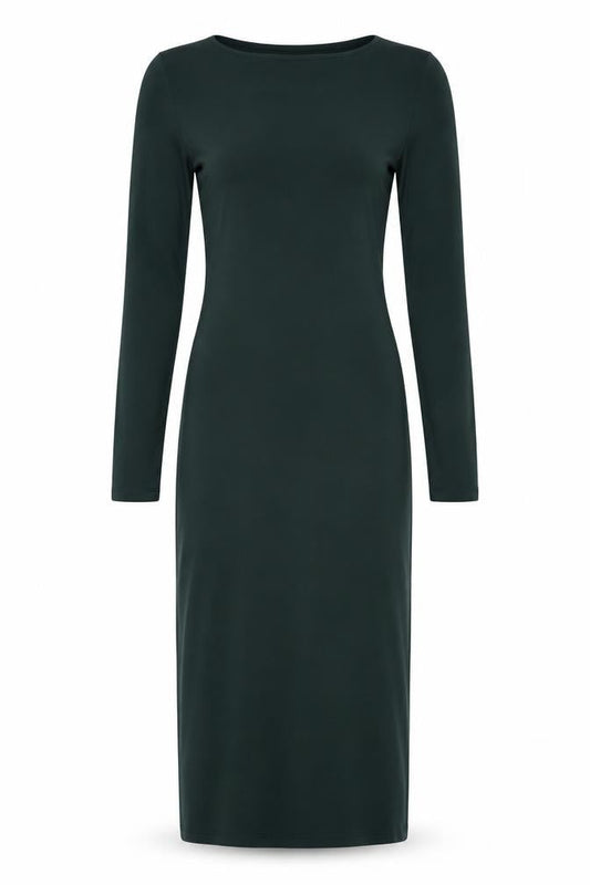 Topshop Women Green Size 8 Bodycon Midi Long Sleeve Dress