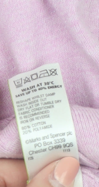 Marks and Spencer Womens Pink 3/4 Sleeve Knit Cardigan Size 8