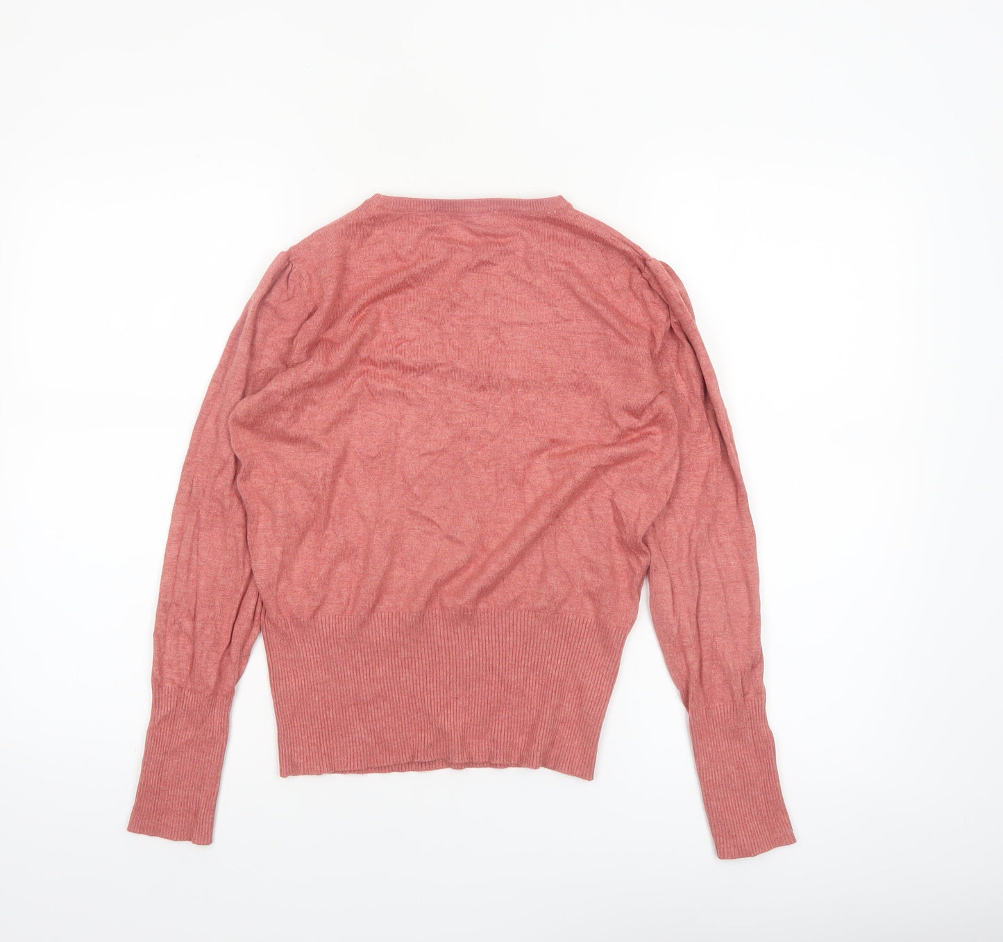 Marks and Spencer Women’s Pink Crew Neck Viscose Blend Jumper Size 10