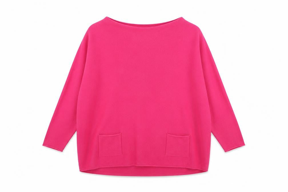 Amara Reya Women’s Pink Viscose Blend Batwing Jumper S/M