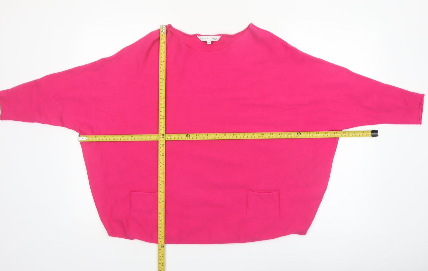 Amara Reya Women’s Pink Viscose Blend Batwing Jumper S/M