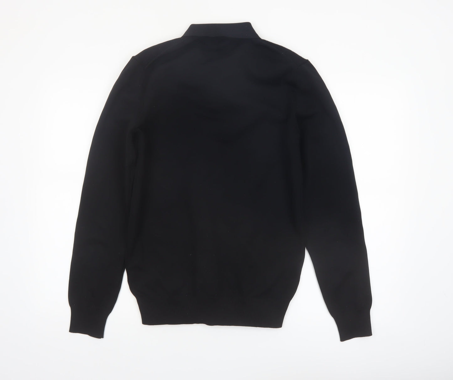 River Island Men’s Black Collared Half Zip Jumper Size M