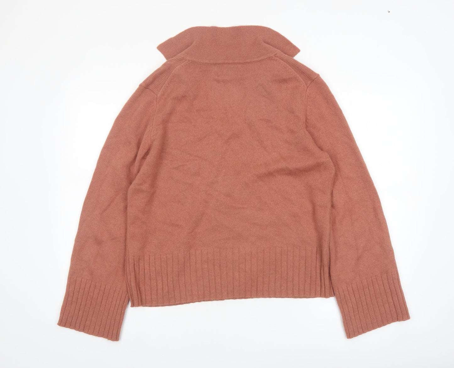 Primark Women Brown V-Neck Knit Jumper Size M Long Sleeve