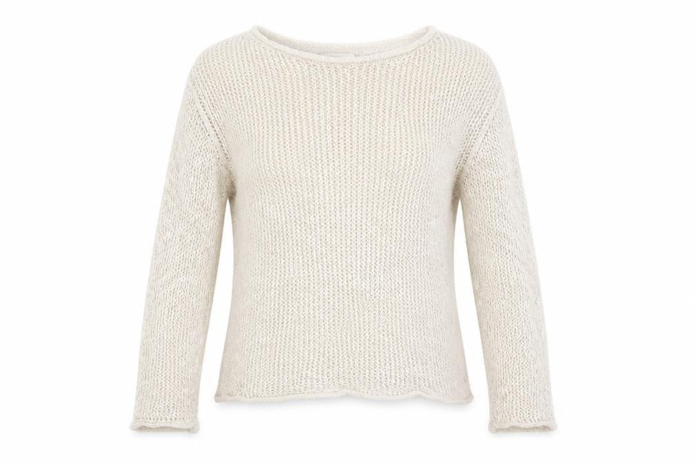 Marks & Spencer Women Beige Long Sleeve Knit Jumper XS