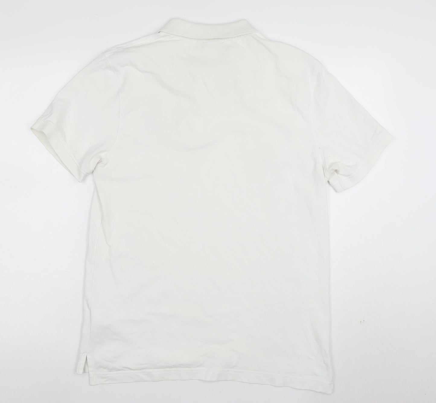 Kenzo Men's White Cotton Logo Polo Shirt Size M