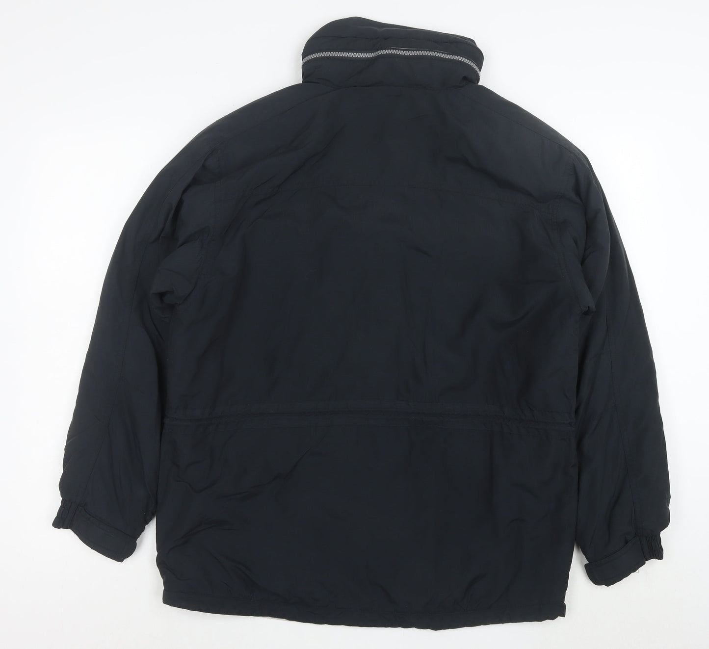 FILA Men’s Black L Ski Team Parka Jacket Waterproof Hooded Lined