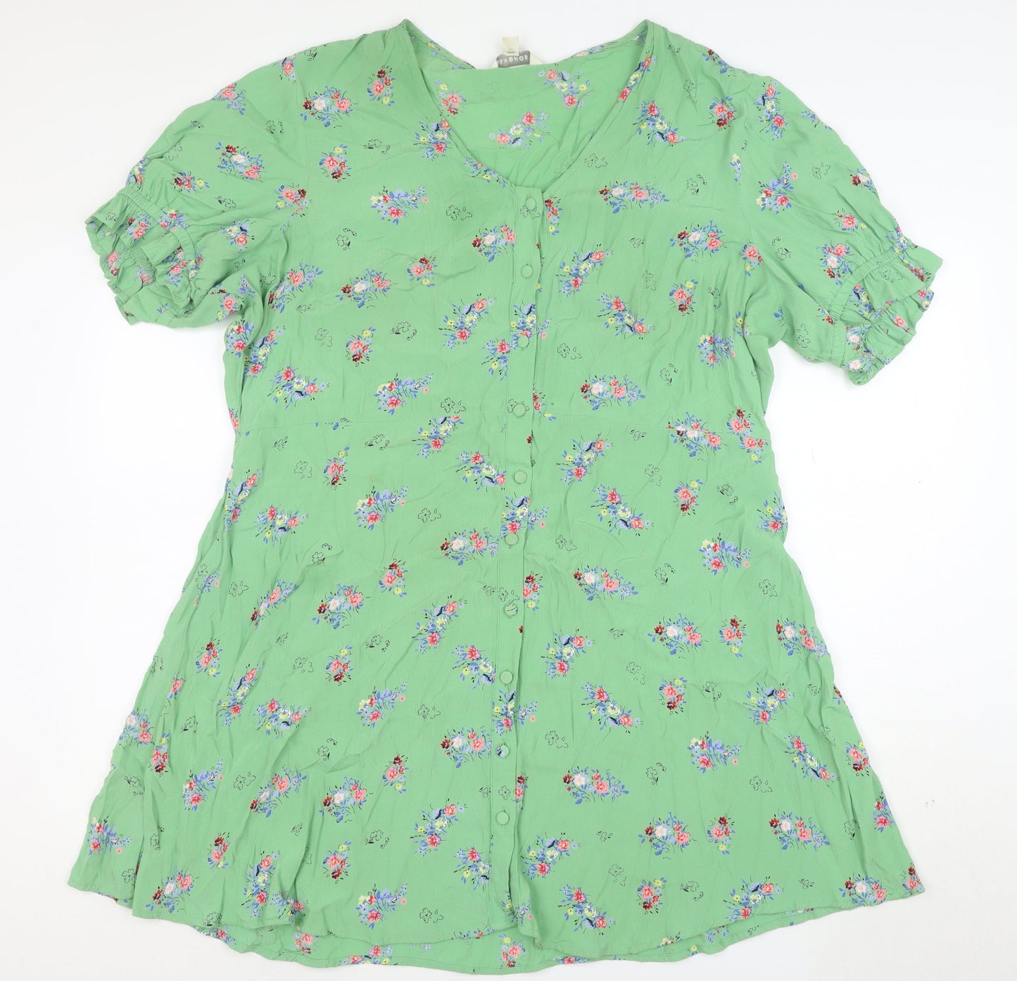Marks and Spencer Women’s Green Floral A-Line Dress Size 20