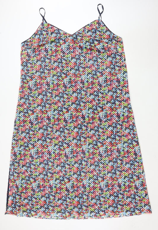 Marks and Spencer Women’s Multicoloured Floral Sequin Slip Dress Size 24