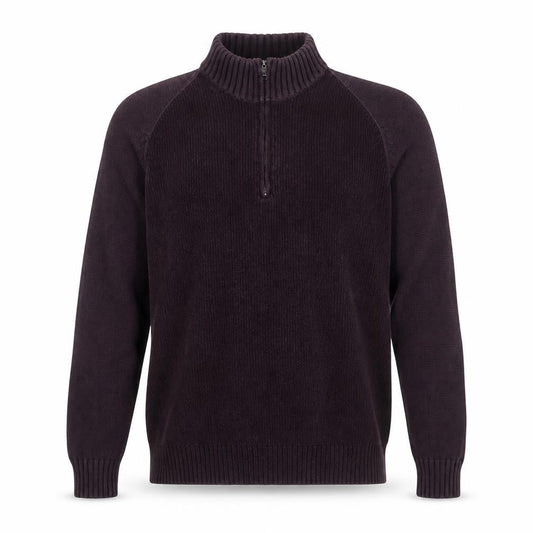 Marks & Spencer Men’s Purple Half Zip Cotton Knit Jumper Size L