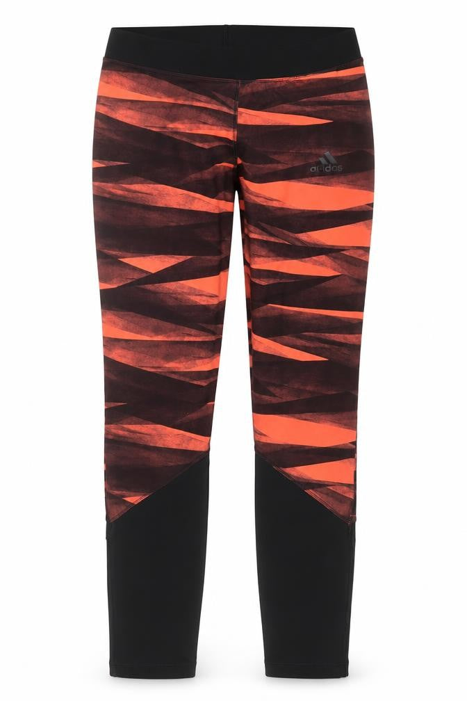 adidas Womens Orange Climalite Leggings L Sportswear Gym Pants