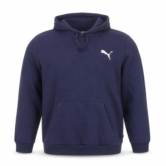 Puma Men's Blue Pullover Hoodie XL Logo Fleece Sweatshirt