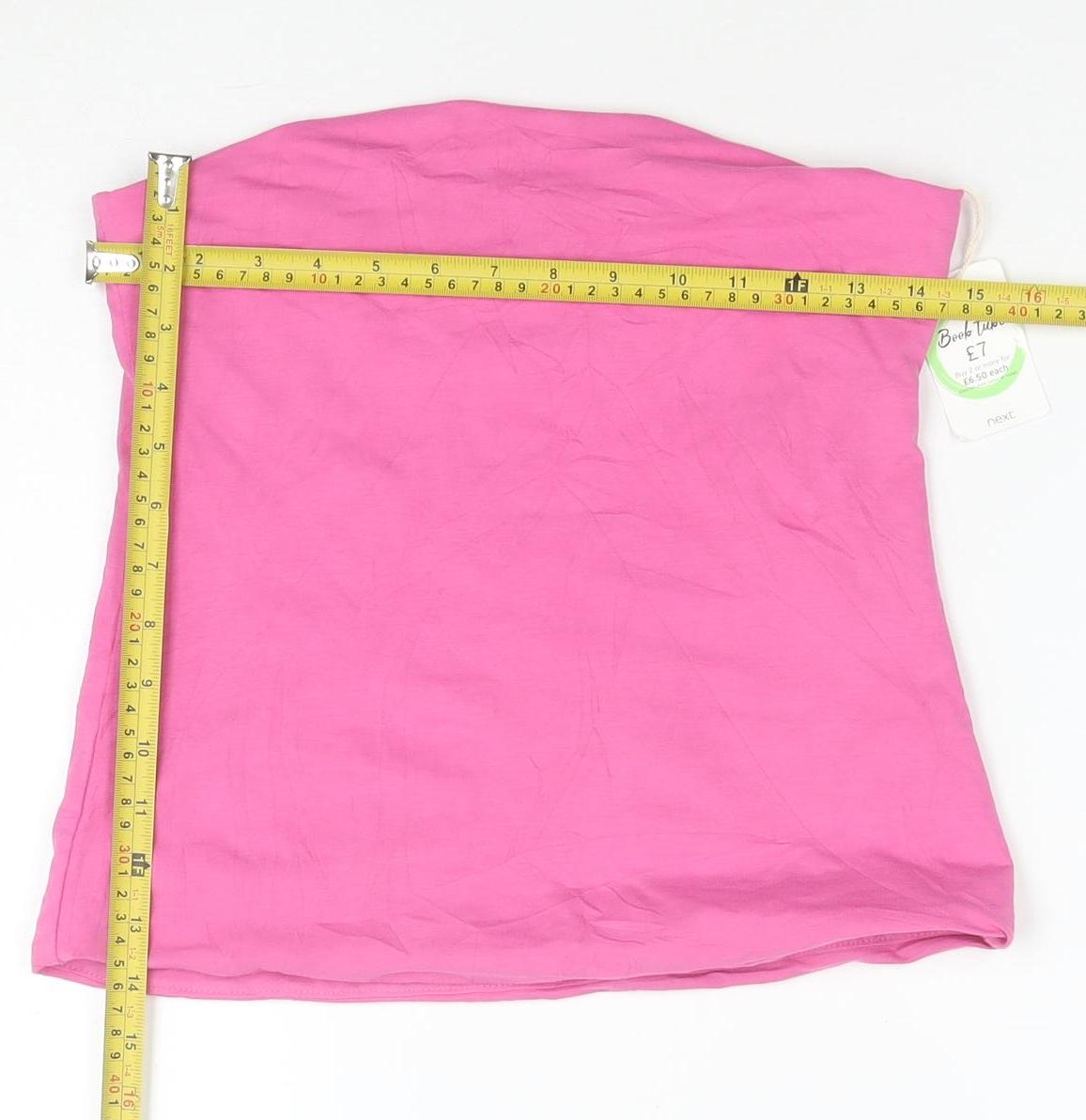 Next Women’s Pink Strapless Cotton Camisole Top Size 12