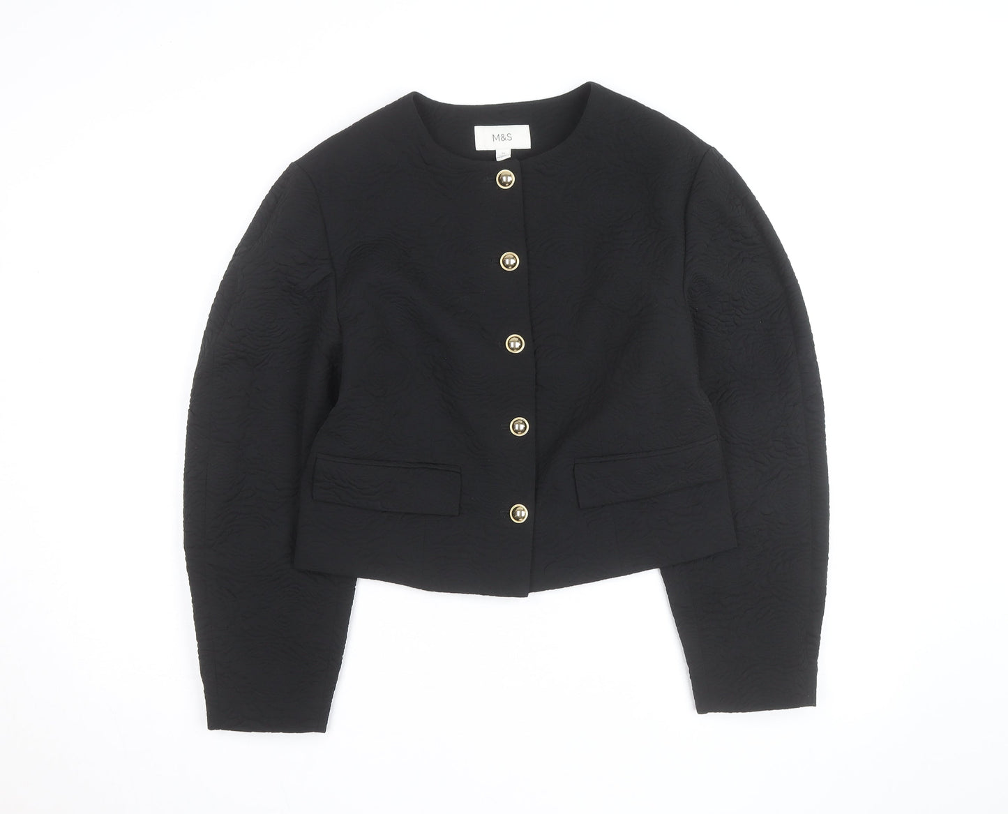 Marks and Spencer Women’s Black Cropped Blazer Jacket Size 10