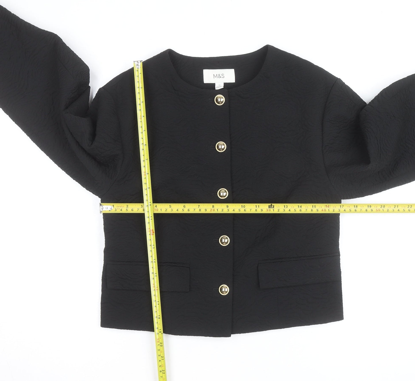 Marks and Spencer Women’s Black Cropped Blazer Jacket Size 10