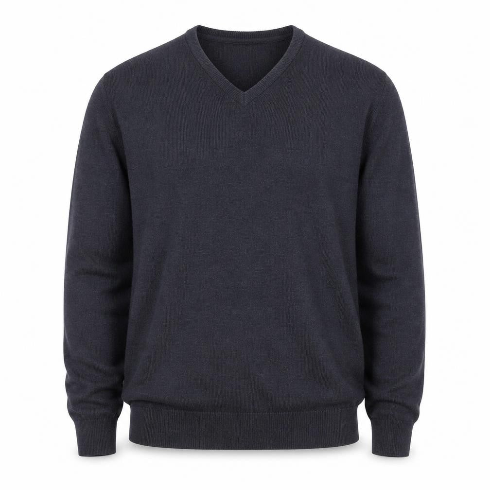 St John’s Bay Men’s Grey V-Neck Pullover Jumper Size M