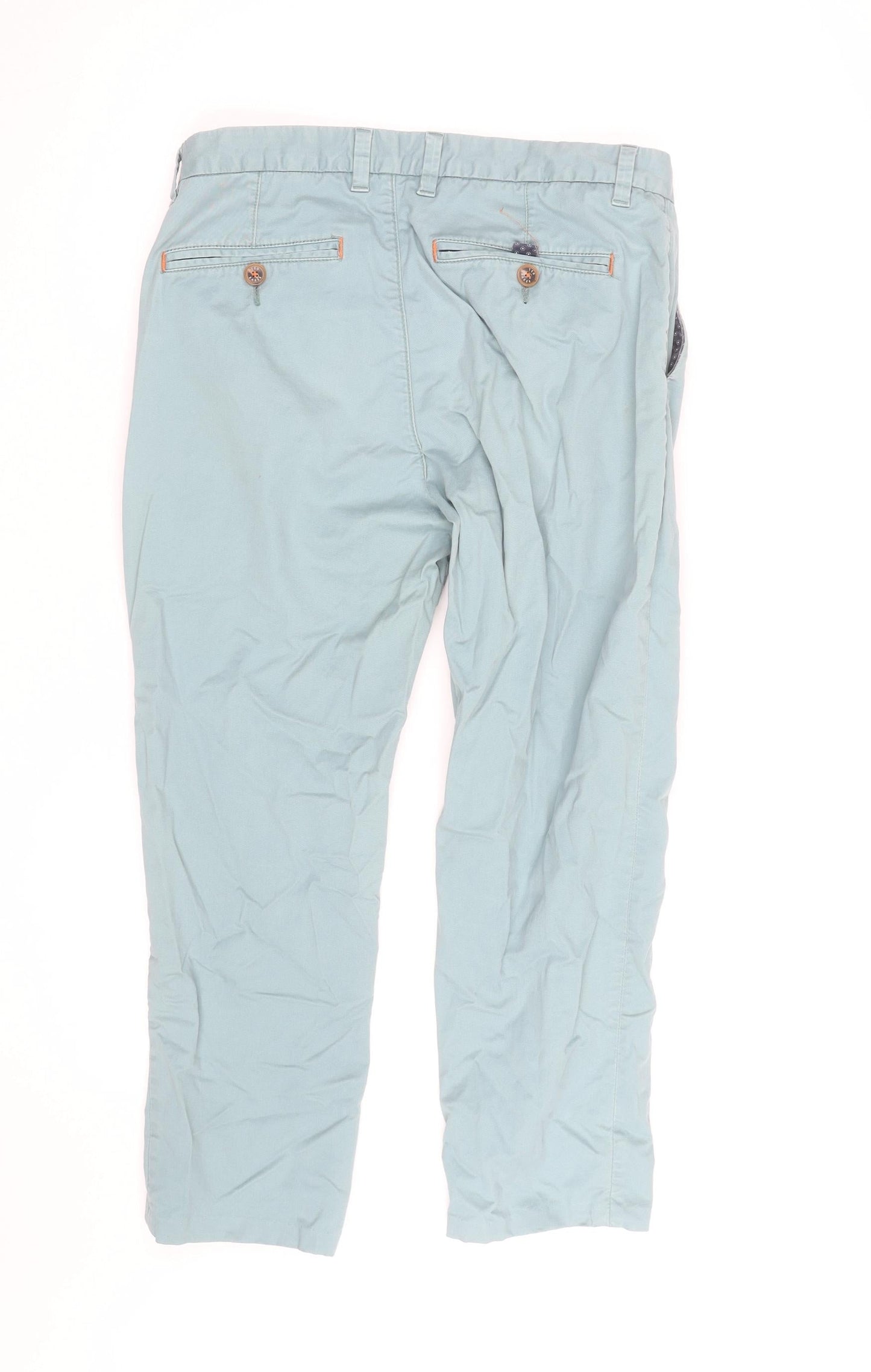 Ted Baker Men's Blue 32R Chino Trousers Cotton Blend