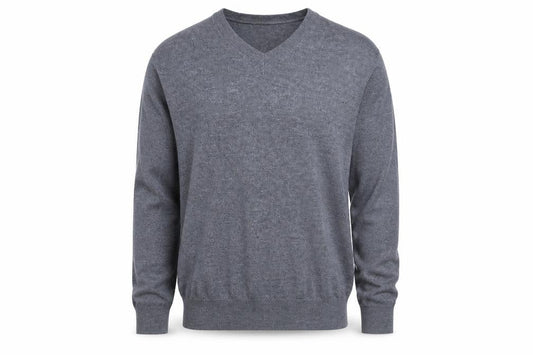 Gap Men's Grey V-Neck Merino Wool Pullover Jumper Size S