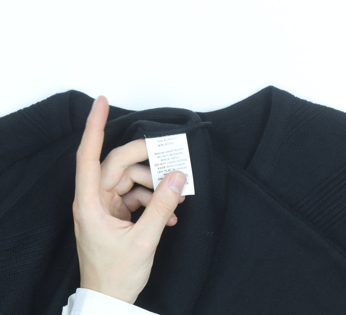 La Dame Black Knit Long Sleeve Classic Cardigan M Unisex