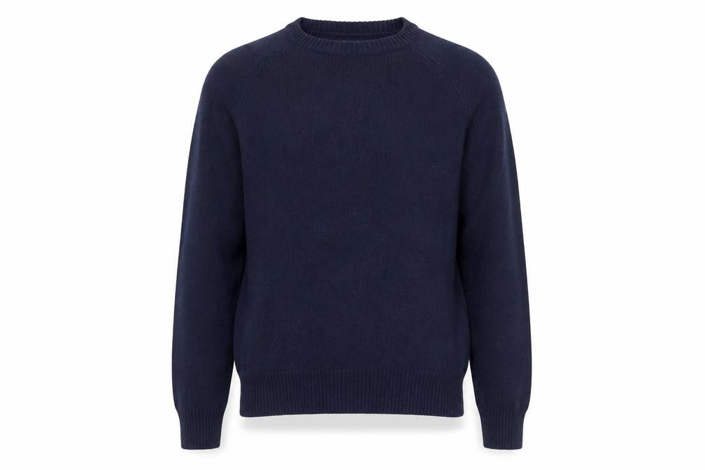 J.Crew Men's Blue Merino Wool Crew Neck Pullover Jumper L