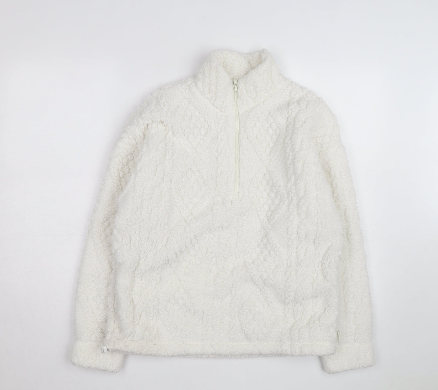 Gilly Hicks Men's White Fleece 1/2 Zip Pullover Jumper XS