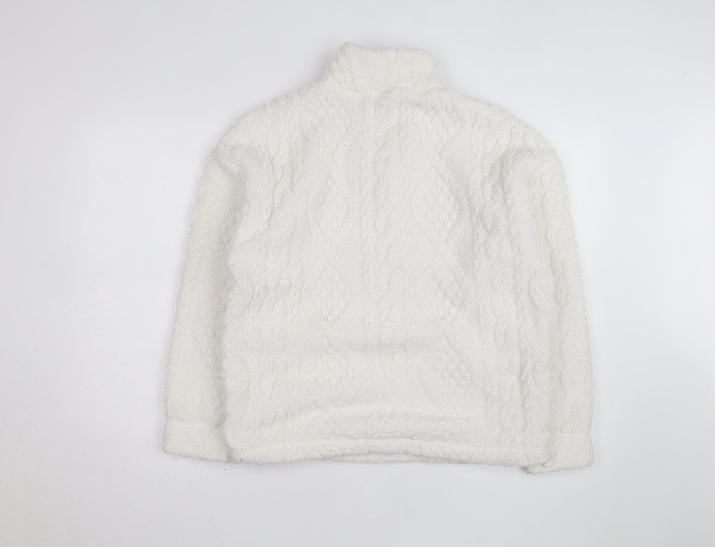Gilly Hicks Men's White Fleece 1/2 Zip Pullover Jumper XS