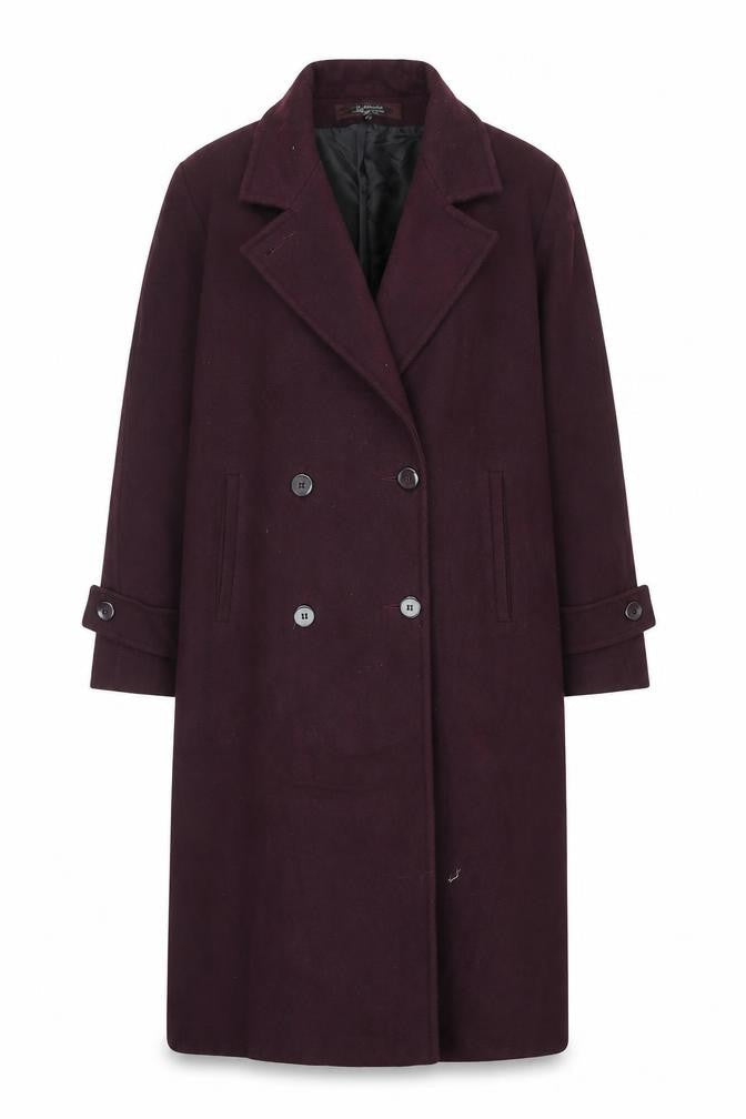 Stephanie McIntosh Women’s Purple Wool Overcoat Size 10 Long