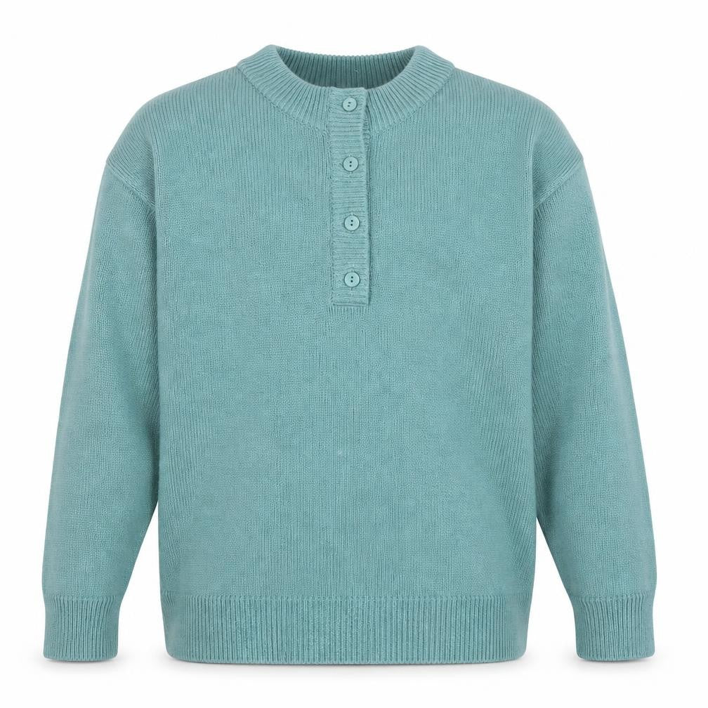 Damart Men's Green Acrylic Henley Jumper M Regular Fit