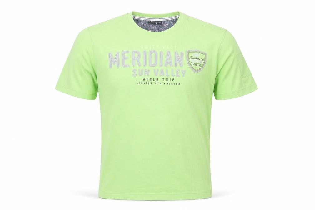 Sun Valley Men's Green Graphic Print Cotton Crew Neck T-Shirt M