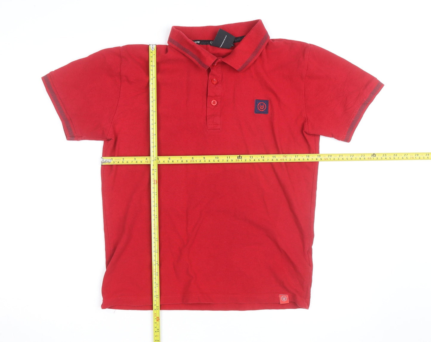 Duck and Cover Men's Red Collared Cotton Polo Shirt Size M
