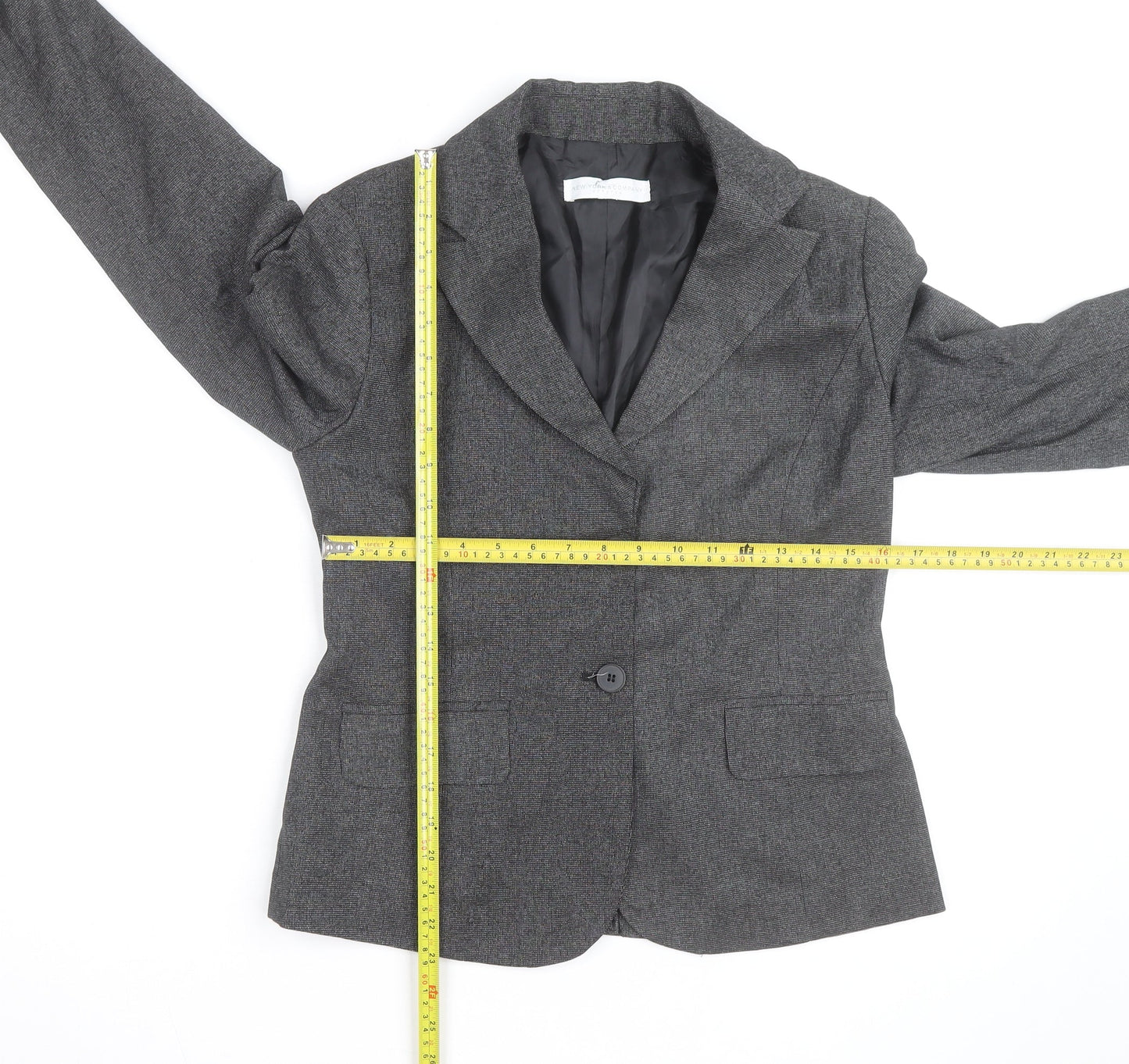 New York & Company Women’s Grey Blazer Jacket Size M Classic Workwear