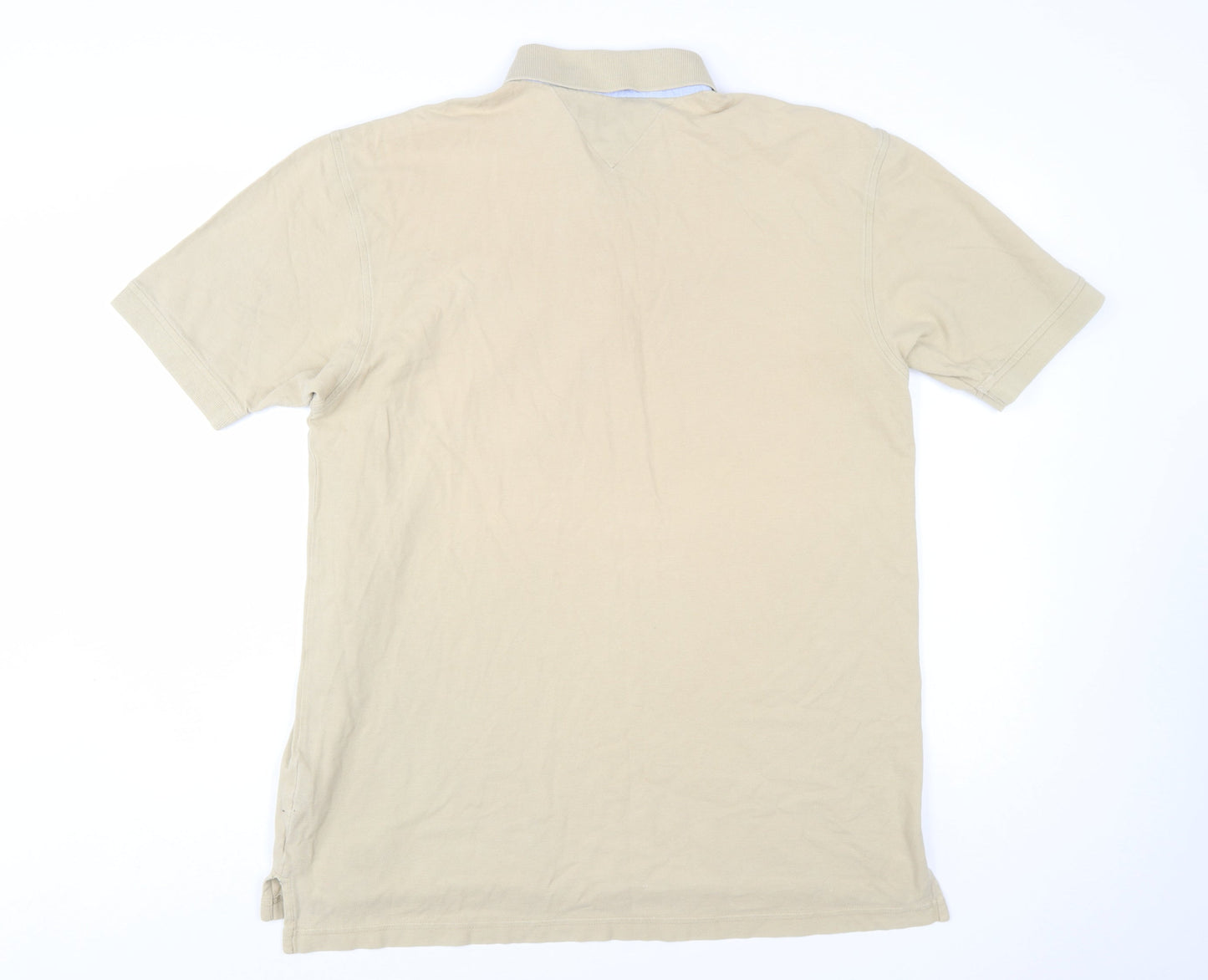 Tommy Hilfiger Men's Beige Cotton Polo Shirt XL Classic Fit