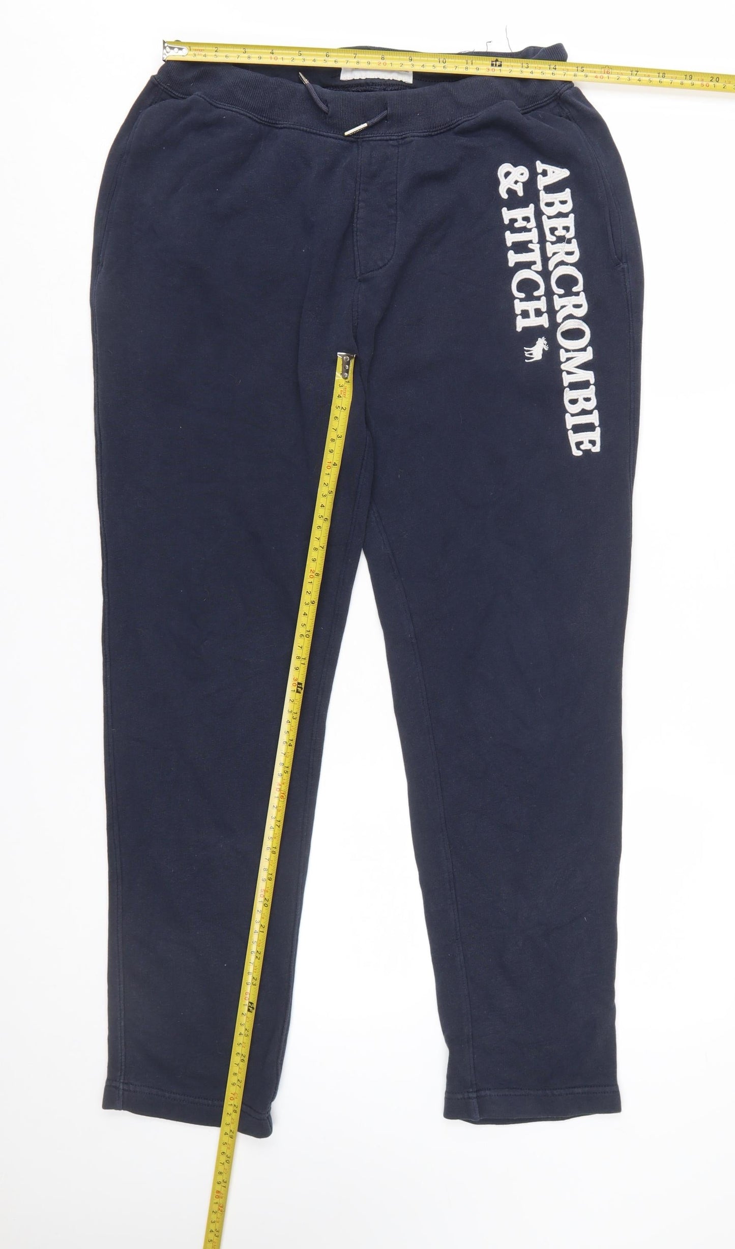 Abercrombie & Fitch Men's Blue Fleece Jogger Trousers Size M