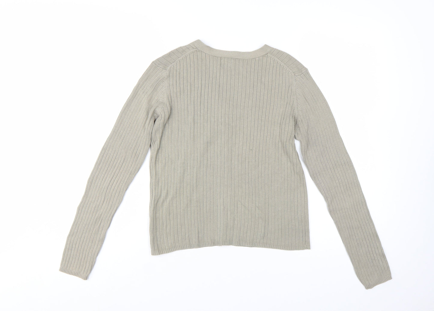GAP Women’s Beige V-Neck Knit Cardigan Long Sleeve Size S