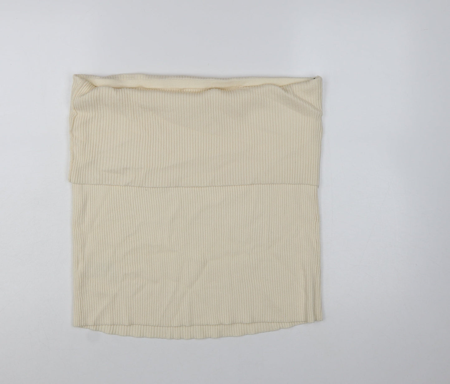 Marks and Spencer Women's Beige Ribbed Strapless Knit Tank Top Size 24