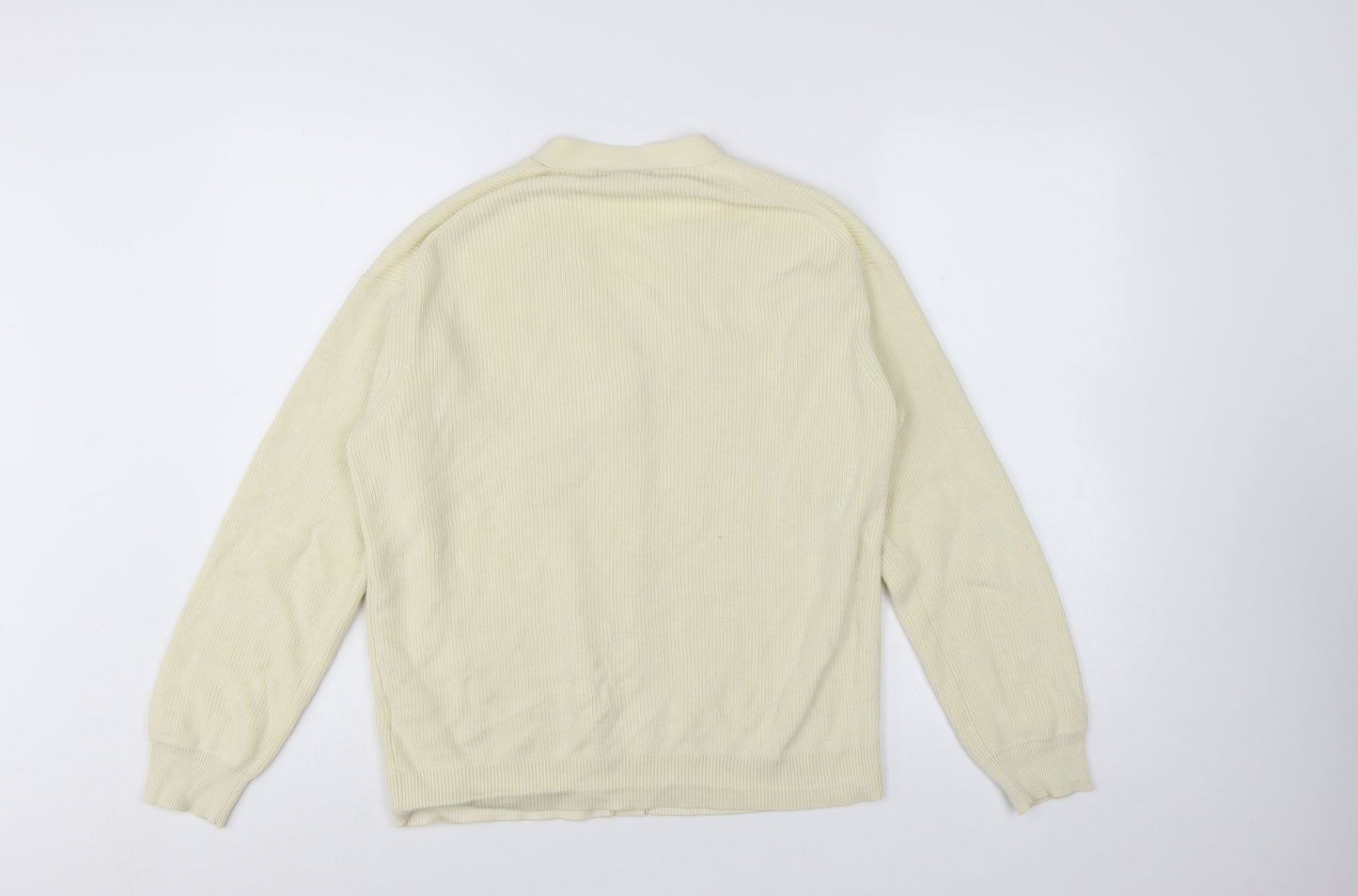 Uniqlo Women’s Ivory Cotton Cashmere V-Neck Button Cardigan L