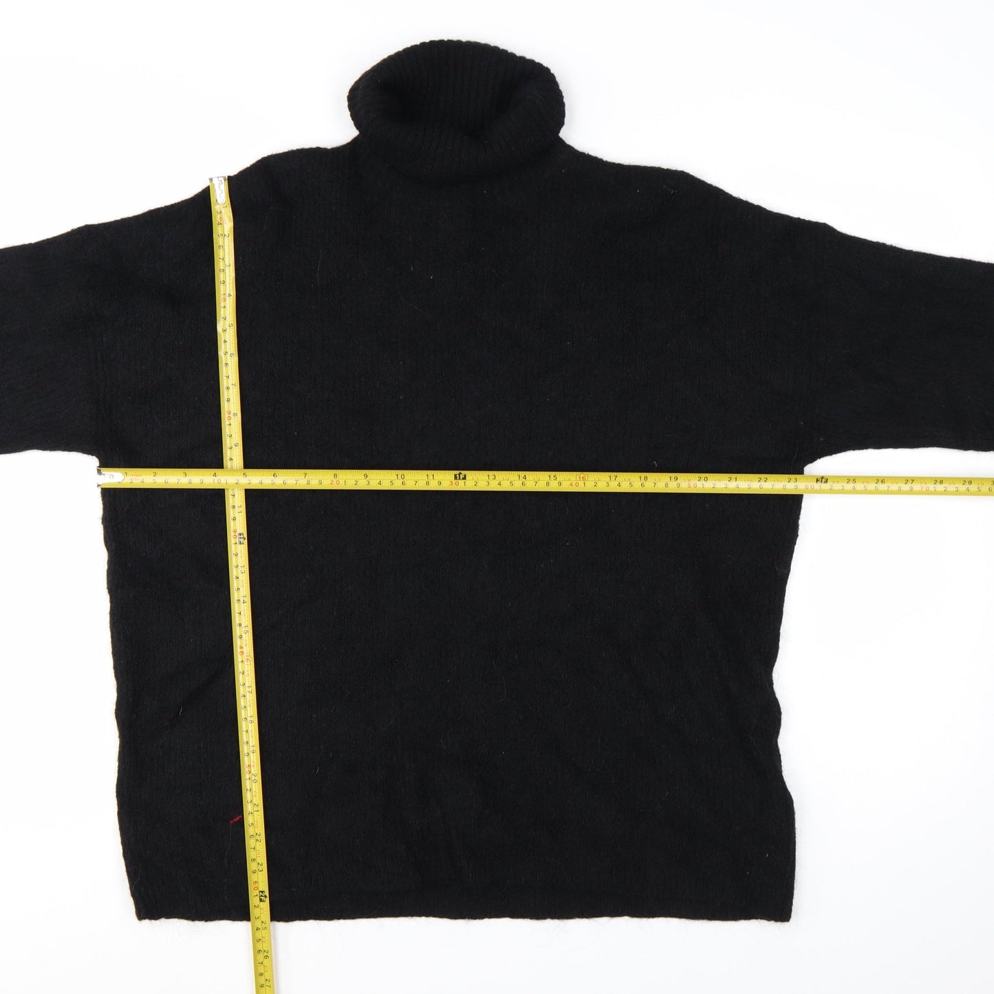 Jack Wills Women’s Black Roll Neck Wool Blend Jumper UK 12