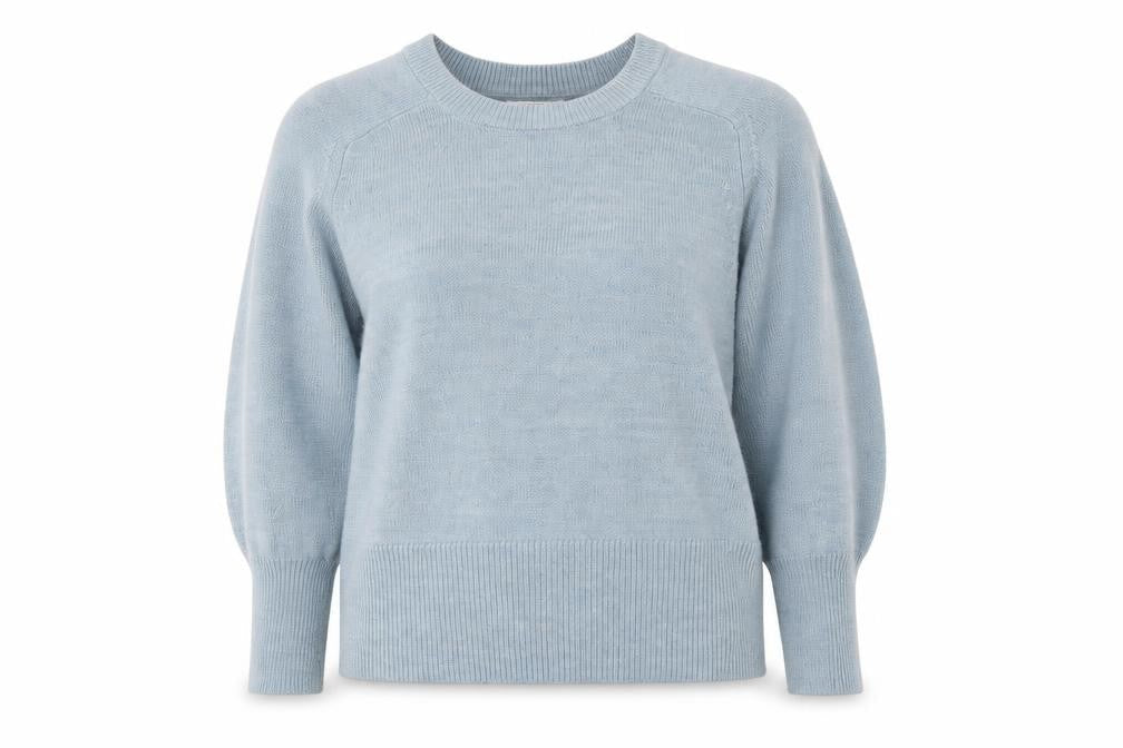 Next Women’s Blue Knit Pullover Jumper L Crew Neck Long Sleeve