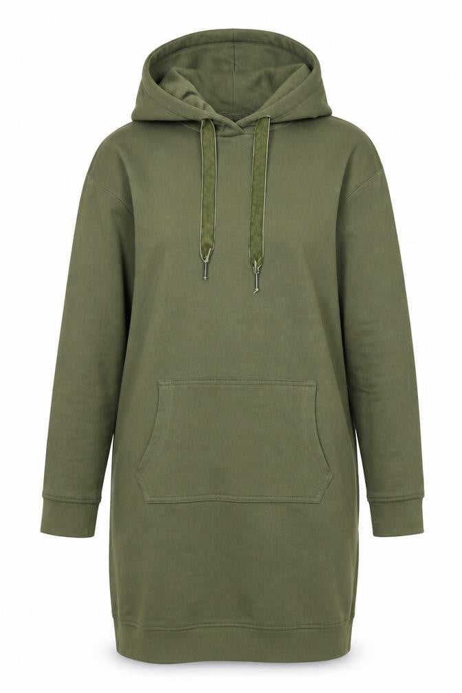 bpc Bonprix Collection Women’s Khaki Green Pullover Hoodie Dress Size S