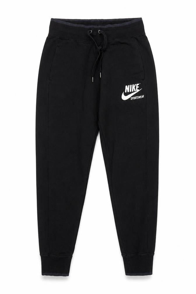 Nike Women's Black Jogger Sweatpants Small Fleece Tapered Fit