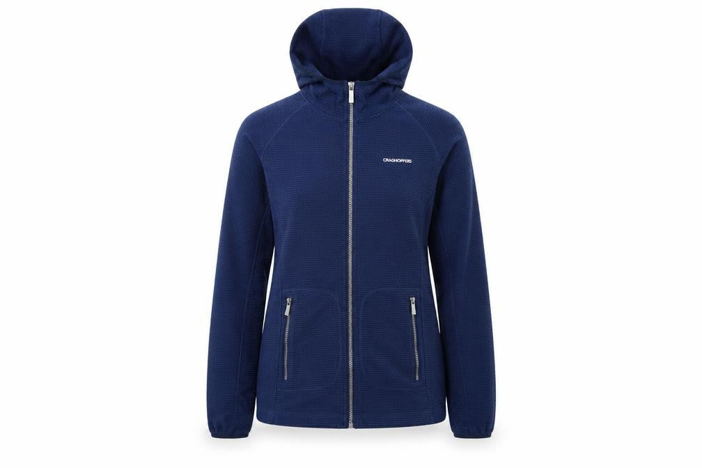 Craghoppers Womens Blue Full Zip Hoodie UK 10 Fleece Jacket