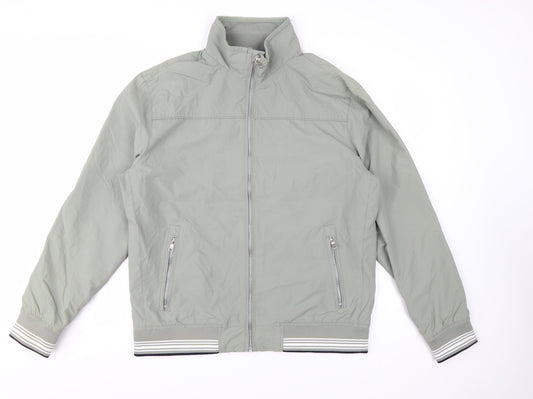 Marks and Spencer Men's Grey Lightweight Bomber Jacket L