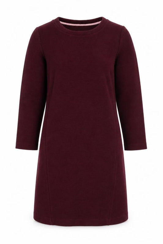 Boden Women’s Red Cotton Shift Dress Size 8 Long Sleeve