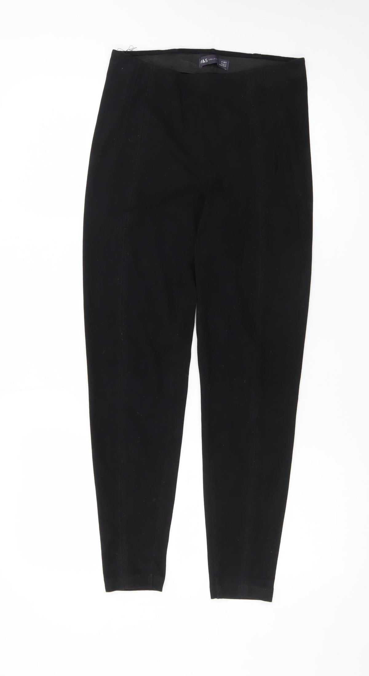 Marks & Spencer Women Black Size 8 Ankle Length Leggings
