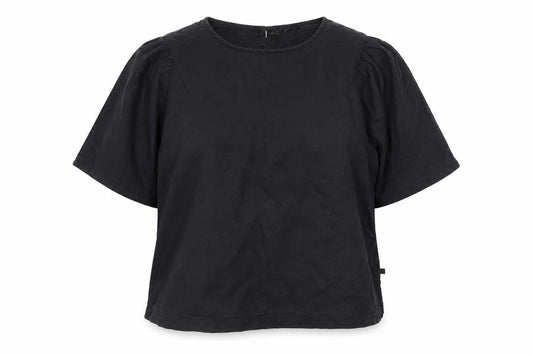 Superdry Women's Black Lyocell Short Sleeve Blouse Size 16