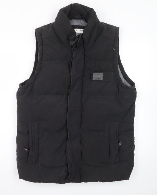 Superdry Men's Black XL Puffer Academy Gilet Waistcoat