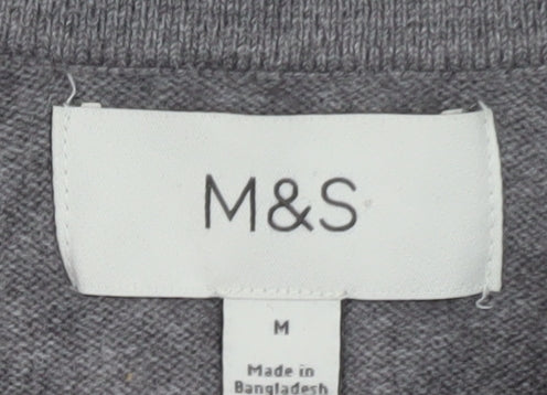 Marks and Spencer Men’s Grey Collared Button Cardigan M