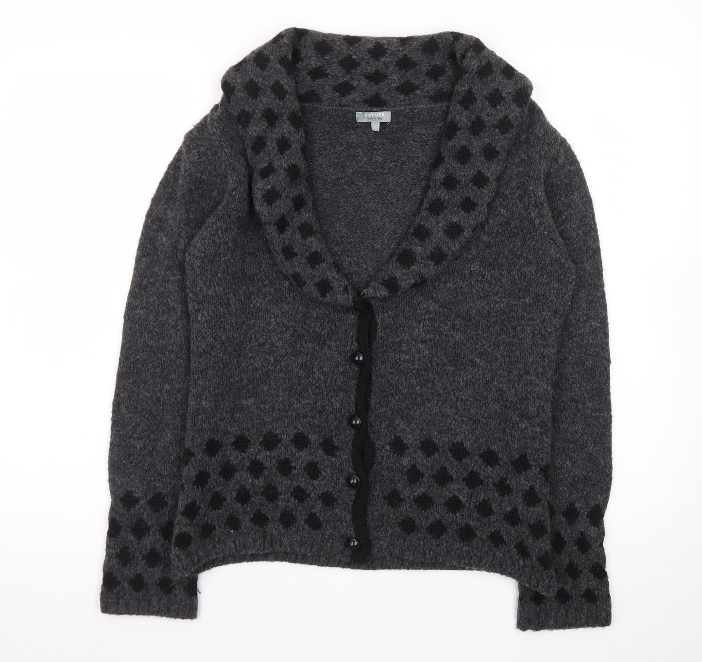 Marks and Spencer Per Una Grey Wool Blend Cardigan Women's S