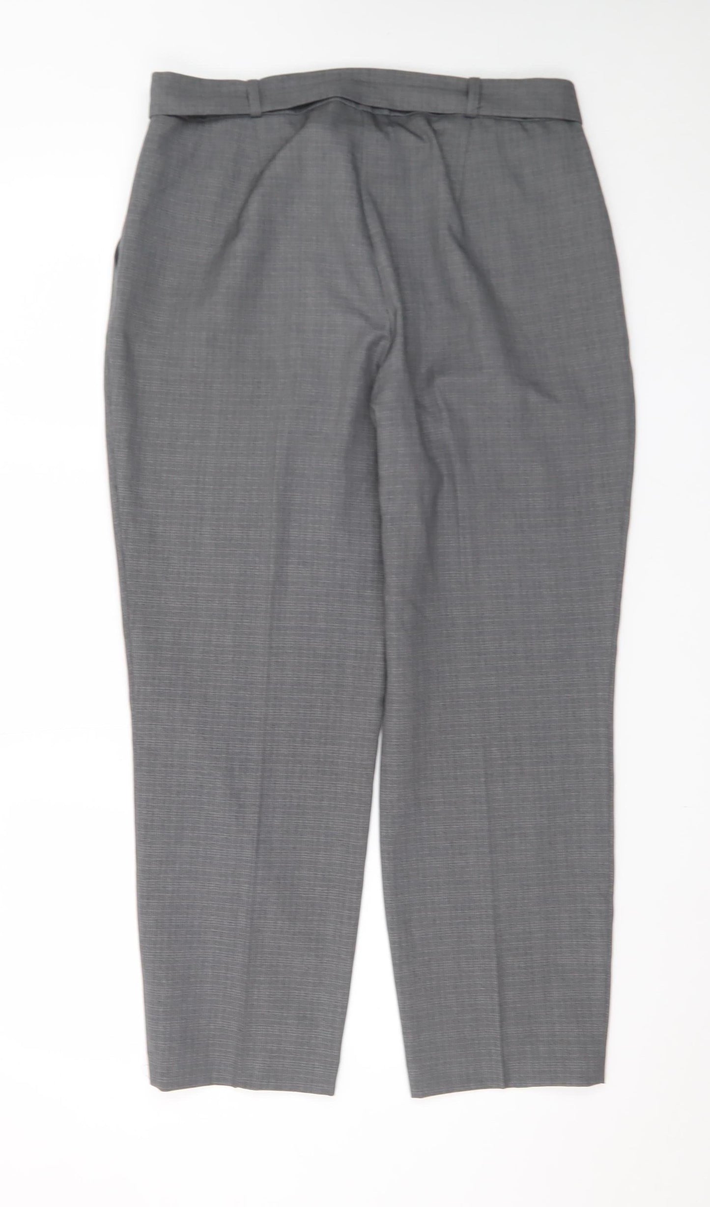Dorothy Perkins Women’s Grey Paperbag Tapered Trousers UK 14